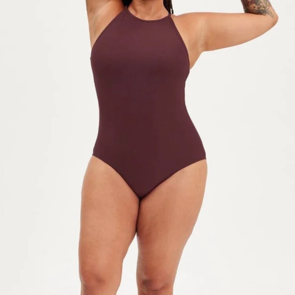 SOLD Berry Marlow High Neck Bodysuit